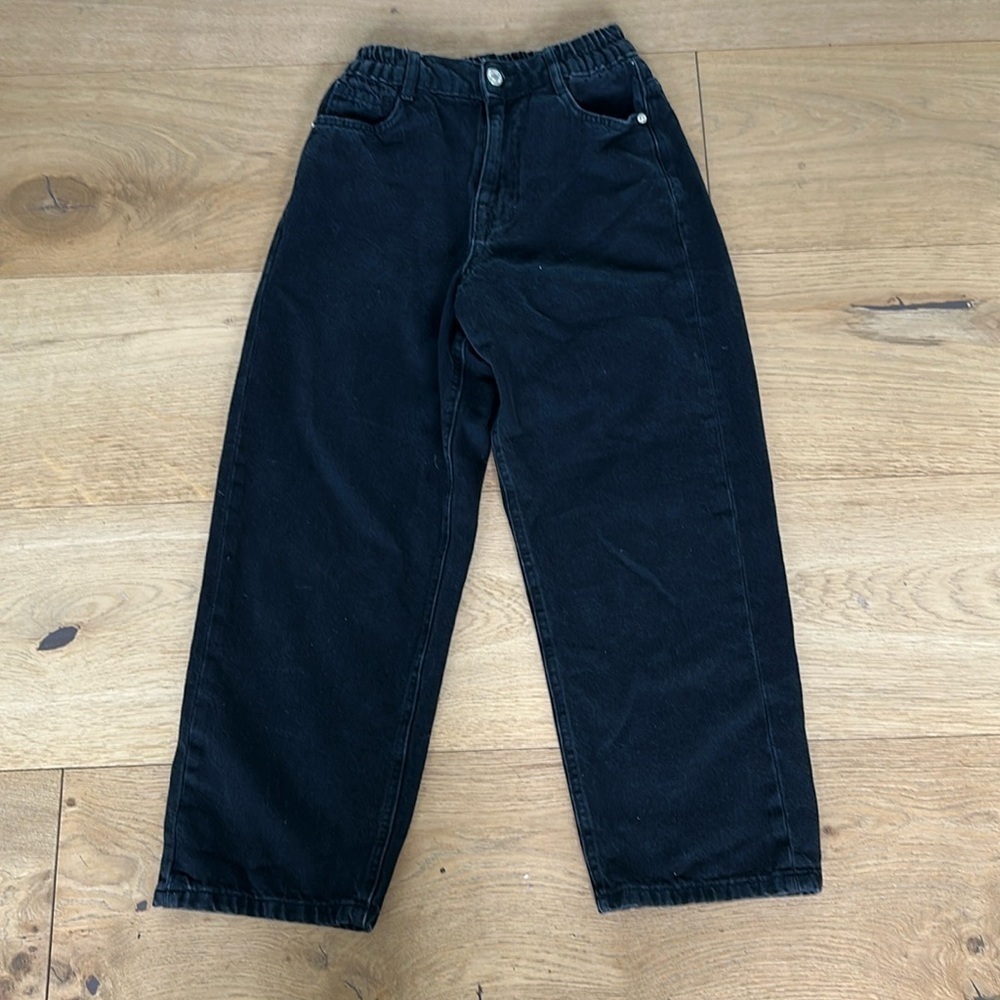 Zara baggy Kids Black Bottoms jeans 11/12